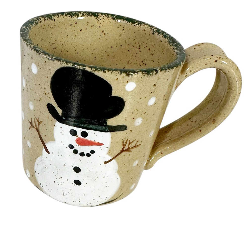 THREE RIVERS POTTERY Tan Snowman Mug - Picture 3 of 7